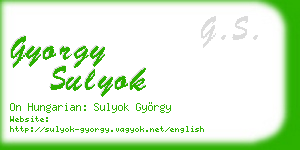 gyorgy sulyok business card